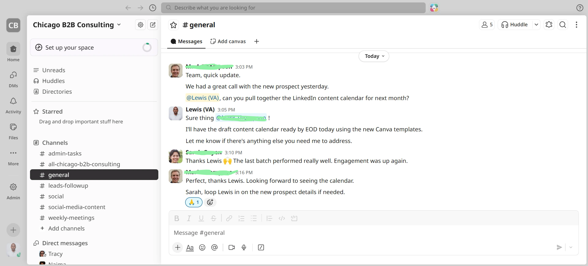 Slack Workspace Structure