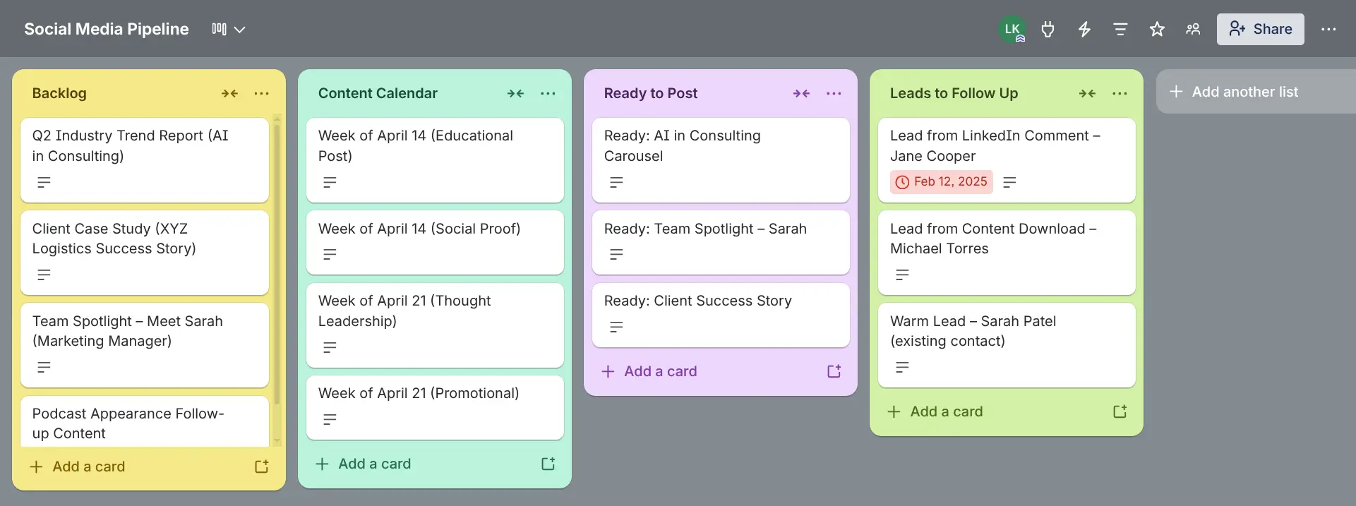 Trello Content Pipeline